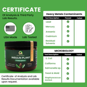 Premium Quality Costus Igneus (Insulin Plant) Powder - No bad taste (2 Month Supply)